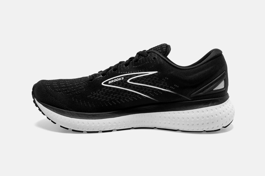 Brooks Glycerin 19 Road Running Shoes - Womens - Black/White - XM4893605